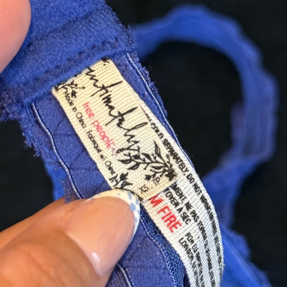 Free People Intimately Lace Halter Bralette Bundle 3 Pack‎ Blue Cream Orange XS - Picture 7 of 11